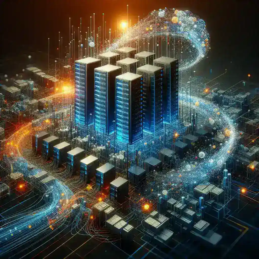 "Diagram illustrating Blackwell's scalability features for multi-server clusters using NVLink technology, showcasing interconnectivity and data transfer capabilities."
