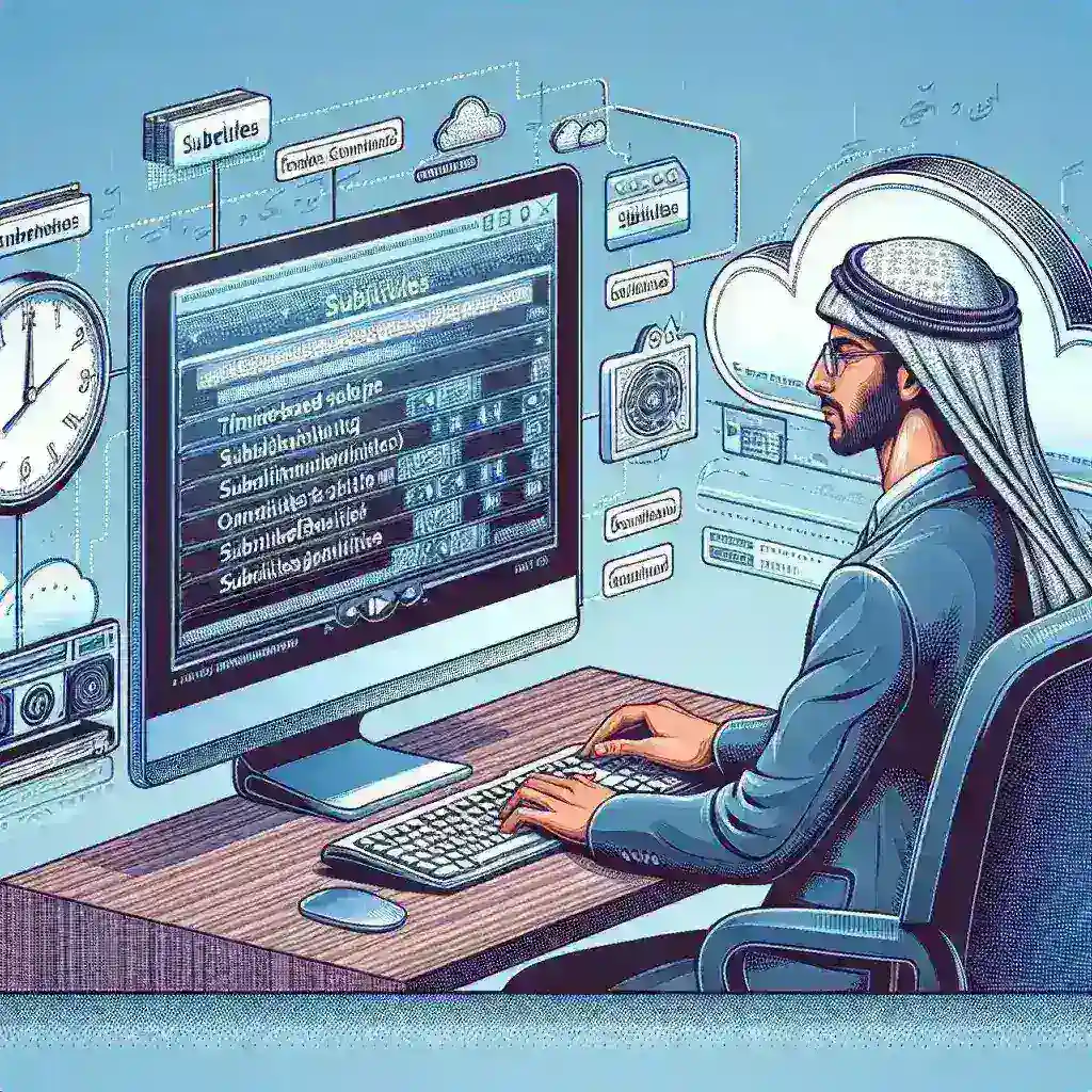 "Screenshot of the subtitle creation process showing time-coding in a video editing software, illustrating steps to manually create time-based subtitles for videos."